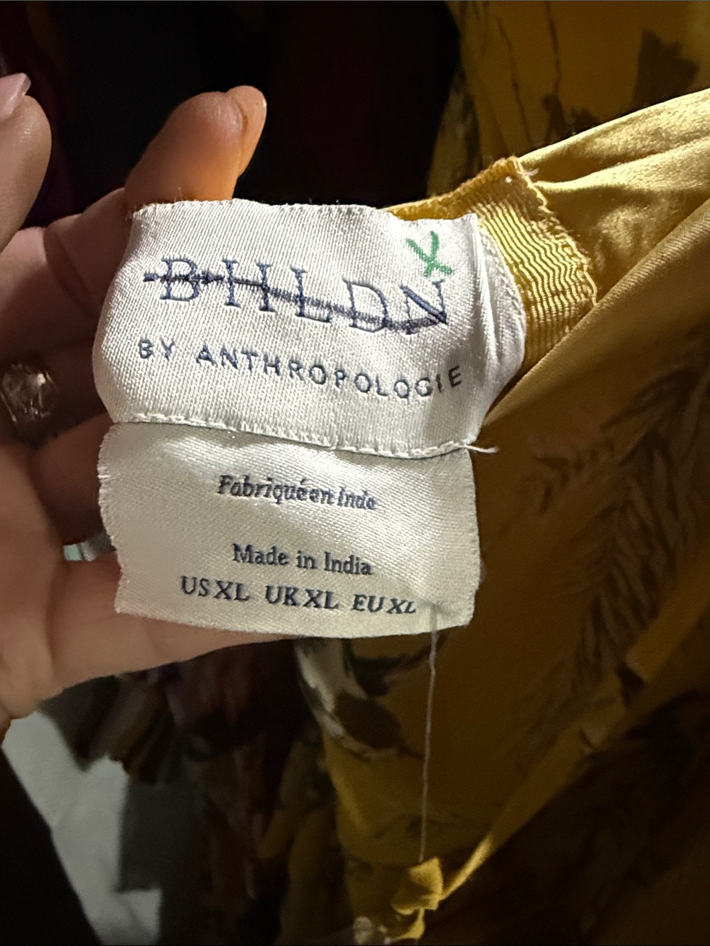 NWOT BHLDN Anthropologie Bird Print Chiffon Cowl Neck Ruffle MIDI Dress - Picture 7 of 7